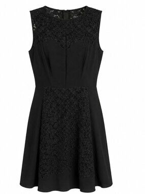 Rag & Bone Aya Black Lace Panel A-Line Dress 6